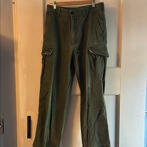 Nautica Green Cargo Pants with Utility Design